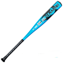 The 2027 DeMarini Exile (-5) USSSA Baseball Bat (WBD2716010) features a blue and black design, 2 3/4" barrel, X14 Alloy construction, black handle grip, and bold "DeMarini" lettering near the barrel.