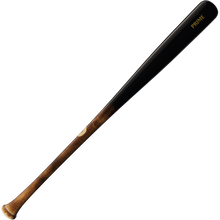 The Louisville Slugger Pro Prime Maple C271 Wood Baseball Bat (WBL2940010) features a natural brown handle, glossy black barrel with gold "PRIME," and offers a balanced swing weight for serious hitters.