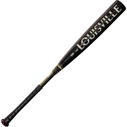 A used 2025 Louisville Slugger Meta (-3) BBCOR Baseball Bat (WBL2966010) featuring a black handle and EKO Composite Barrel.