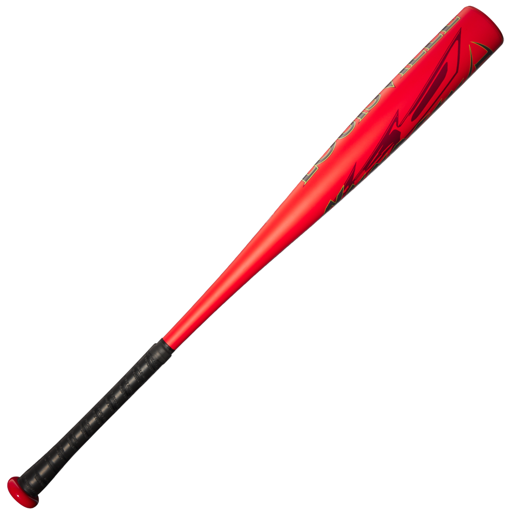 A 2025 Louisville Slugger Dynasty (-3) BBCOR Baseball Bat (WBL2969010) in red, featuring a black grip and bold black graphics on the TPX-24 Alloy barrel, is displayed against a white background.