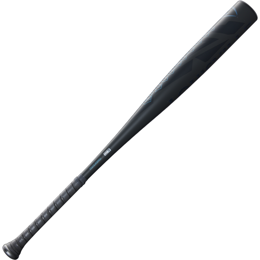 The 2025 Louisville Slugger Omaha (-3) BBCOR Baseball Bat (WBL2984010) is a black one-piece alloy bat with blue text from Louisville Slugger.