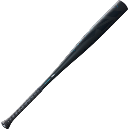 The 2025 Louisville Slugger Omaha (-3) BBCOR Baseball Bat (WBL2984010) is a black one-piece alloy bat with blue text from Louisville Slugger.