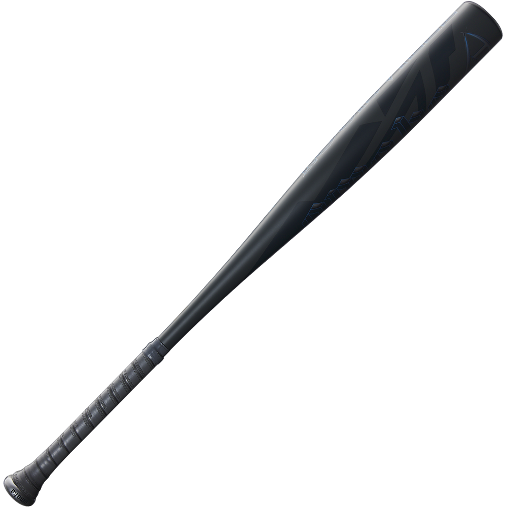 The 2025 Louisville Slugger Omaha (-3) BBCOR Baseball Bat (WBL2984010) is a black, one-piece alloy bat featuring an EVOKE Alloy Barrel for powerful performance.