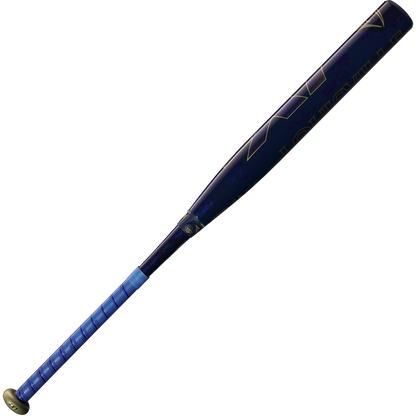 A 2025 Louisville Slugger LXT (-11) Fastpitch Softball Bat (WBL2993010) in blue with a wrapped grip and gold accents, from Louisville Slugger, photographed on a white background.