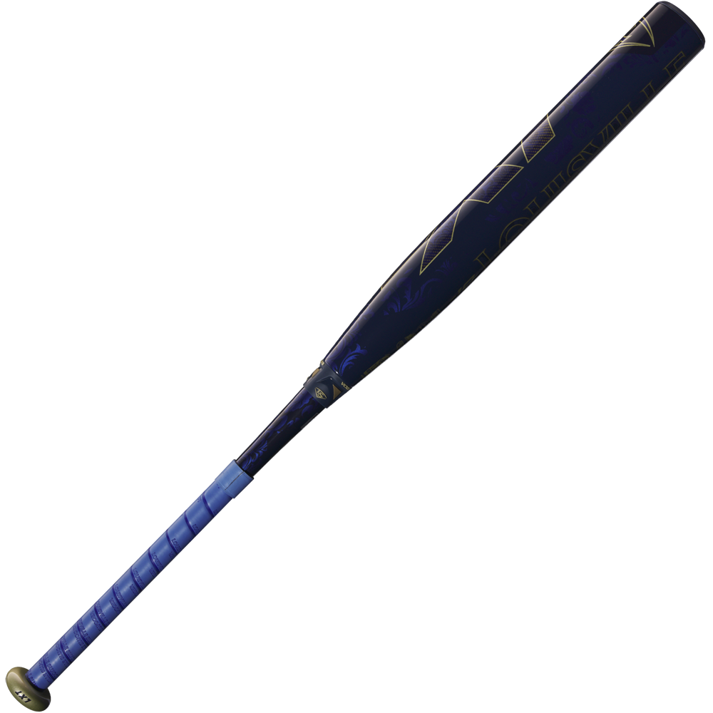 The 2025 Louisville Slugger LXT (-10) Fastpitch Softball Bat (WBL2994010) features a blue and black design with a blue grip and bold Louisville branding, shown against a white background.