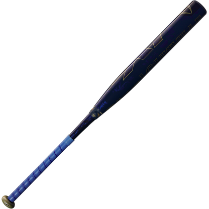 The 2025 Louisville Slugger LXT (-10) Fastpitch Softball Bat (WBL2994010) features a blue and black design with a blue grip and bold Louisville branding, shown against a white background.