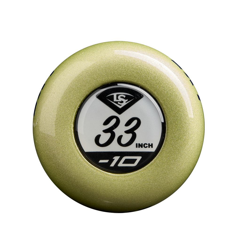 A close-up of the Louisville Slugger 2025 LXT (-10) Fastpitch Softball Bat (WBL2994010) and ball.