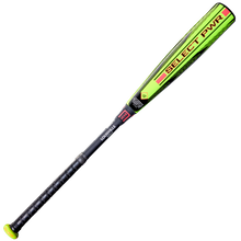 The 2026 Louisville Slugger Select PWR (-10) USA Baseball Bat (WBL4126010) features a neon green and black design, alloy barrel, SELECT PWR branding, black grip handle, vibration control, and a neon green knob.