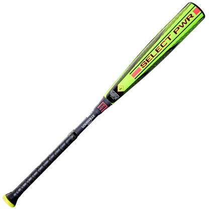 The 2026 Louisville Slugger Select PWR (-5) USA Baseball Bat (WBL4128010) features a black and neon yellow modern design, alloy barrel, black grip handle, and bold Louisville Slugger branding.