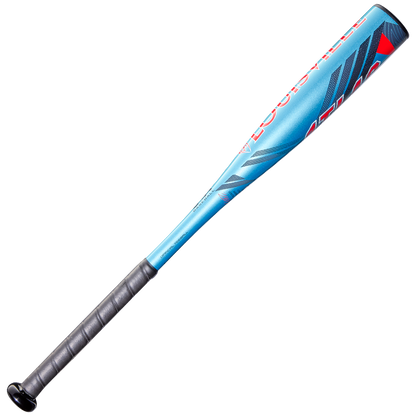 A 2026 Louisville Slugger Atlas (-12.5) 2 1/4" USA T-Ball Baseball Bat (WBL4133010), metallic blue with gray grip, red and black accents, and “LOUISVILLE” on the barrel, shown diagonally on a white background.