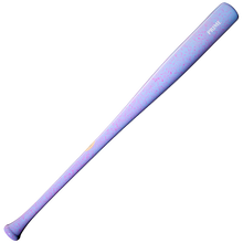 A light purple Louisville Slugger Pro Prime EDLC44 Maple Wood Baseball Bat (WBL4155010), adorned with pink speckles and the word “PRIME” near the barrel, features an endloaded swing weight and is displayed against a white background.