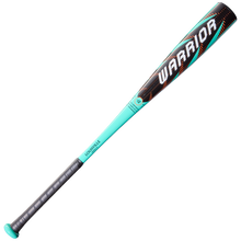 A turquoise and black 2026 Louisville Slugger Warrior (-10) USA Baseball Bat (WBL4167010) featuring a gray grip and "WARRIOR" in bold white letters on the barrel.