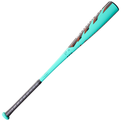 The 2026 Louisville Slugger Warrior (-10) 2 5/8" USA Baseball Bat (WBL4167010) is displayed on a white background, featuring a turquoise design with a black grip and grey, red, and black barrel accents.