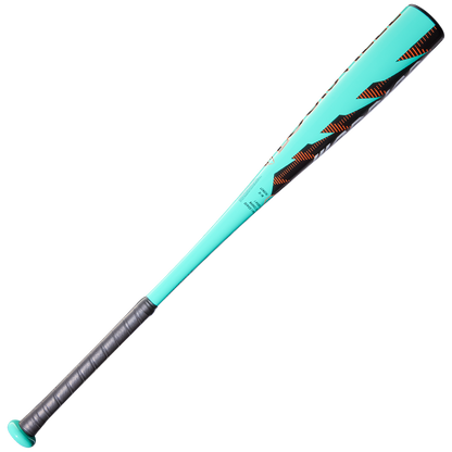 A turquoise 2026 Louisville Slugger Warrior (-10) 2 5/8" USA Baseball Bat (WBL4167010) with a black grip handle and orange-black graphics is shown against a plain white background.