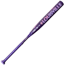A purple and pink 2026 Louisville Slugger Kryo Thundernight (-9) Fastpitch Softball Bat (WBL4169010) with visible branding and GO-EX1 Barrel System logos is shown on a white background.