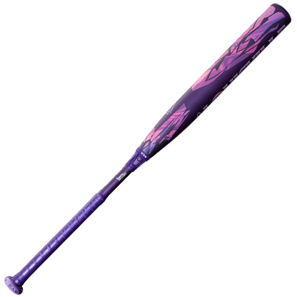 The 2026 Louisville Slugger Kryo Thundernight (-11) Fastpitch Softball Bat (WBL4171010) features a purple and pink abstract barrel design, shown against a plain white background.