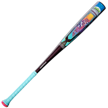 The 2026 Louisville Slugger Atlas A51 (-3) BBCOR Baseball Bat (WBL4180010) features a light blue grip, dark brown midsection, and a vibrant EVOKE Alloy Barrel design labeled ATLAS and LOUISVILLE.