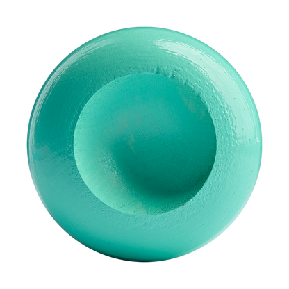A mint-colored, round item with a smooth, glossy finish and a concave center—echoing the polished surface of the Louisville Slugger Genuine MIX Mint Wood Baseball Bat: WBL4191010 from Louisville Slugger—is photographed against a white background.