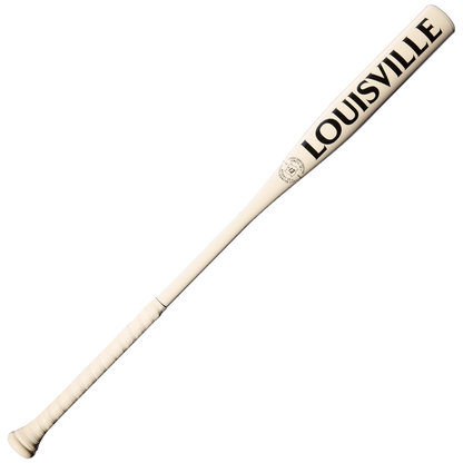 The Louisville Slugger Pro Prime Alloy Fungo (-13) 35″ Ivory Training Bat (WBL42020102235) is displayed on a white background, featuring bold black “LOUISVILLE” lettering along the barrel, making it an ideal training bat for coaches and players.