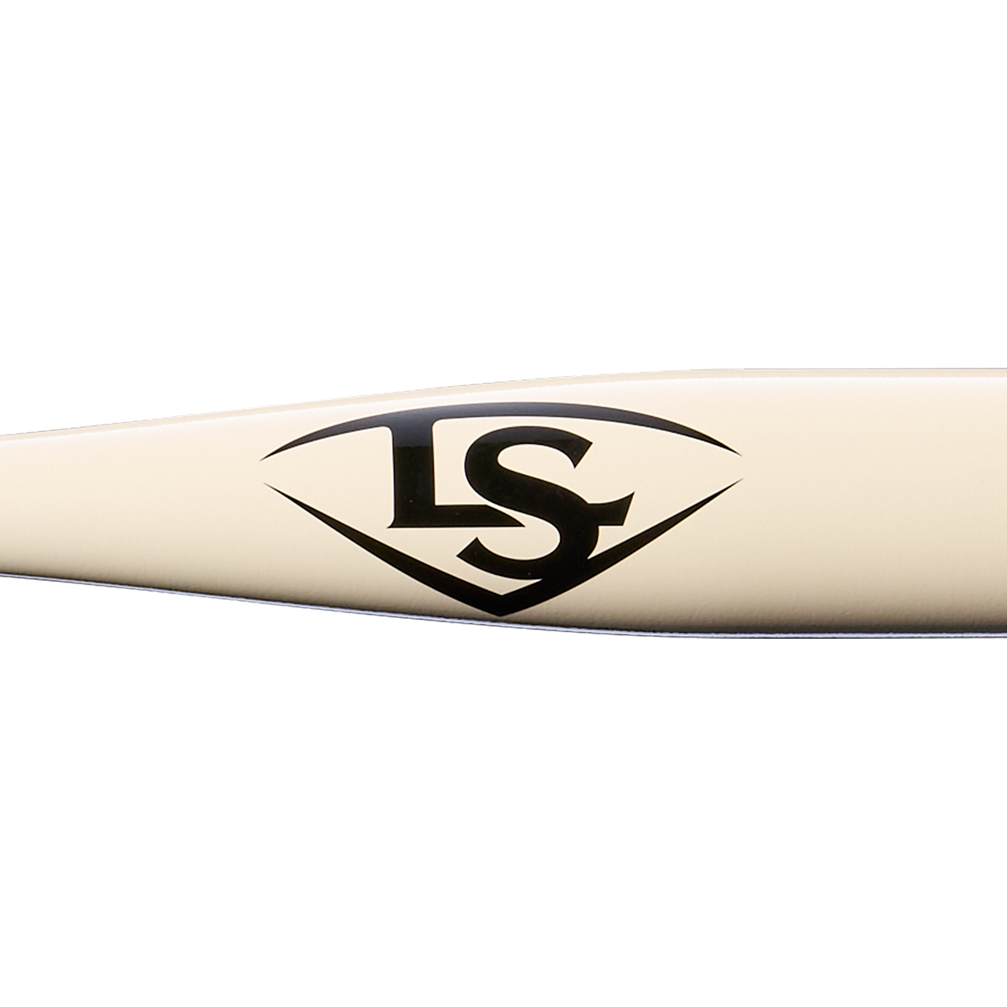 Louisville Slugger Pro Prime Alloy Fungo (-13) 35″ Ivory Training Bat (WBL42020102235) displayed on a white background, featuring the signature black LS logo inside a stylized diamond near the barrel—an ideal training bat for coaches and players.