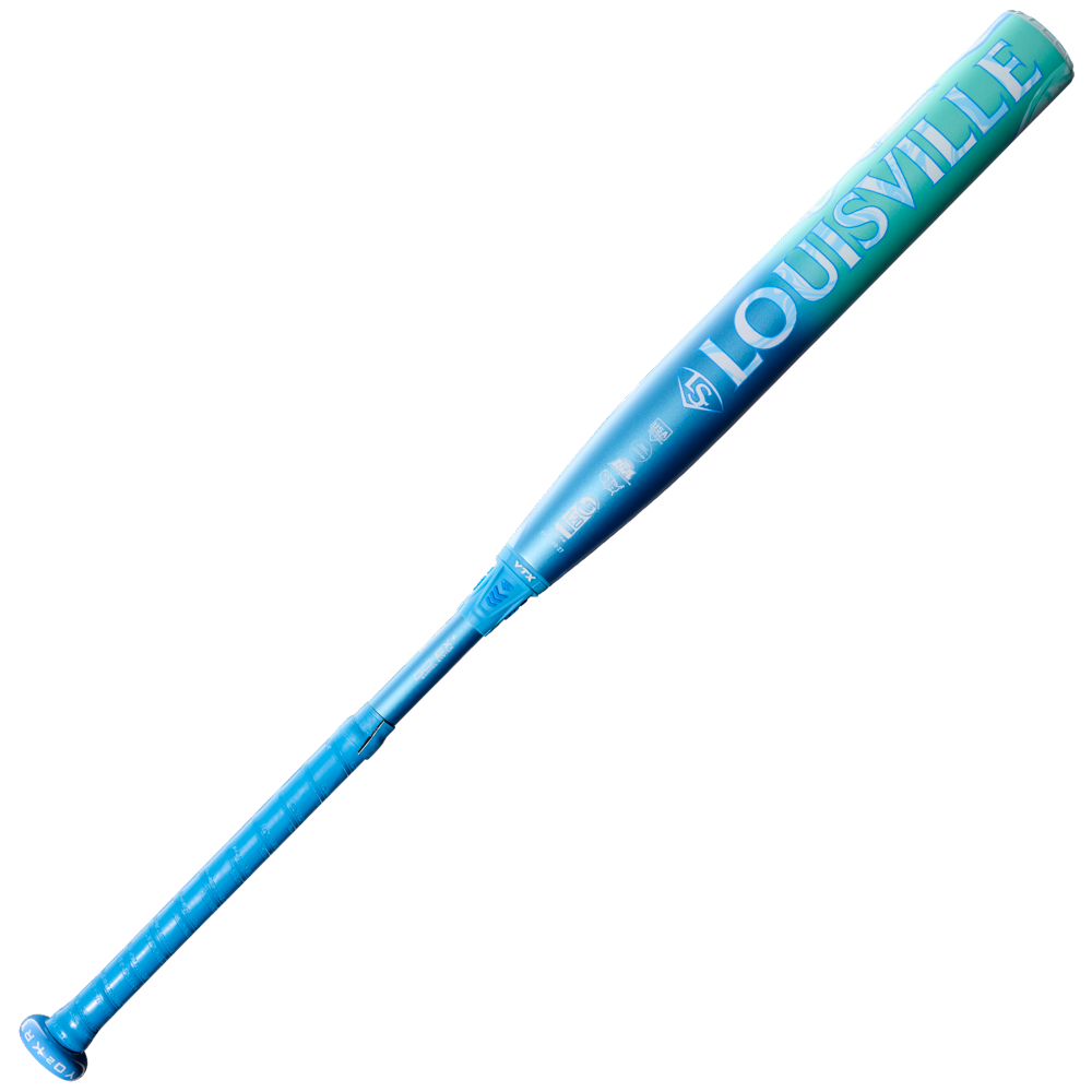 The 2027 Louisville Slugger Kryo2 (-9) Fastpitch Softball Bat (WBL4270010) is displayed at an angle on a white background, featuring bold white LOUISVILLE branding and the advanced GO-EX+ Barrel System.