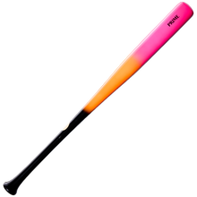The Louisville Slugger Pro Prime RA13 Sunset Maple Wood Baseball Bat (WBL4297010) boasts a striking gradient design that transitions from black at the handle to orange and finally pink near the barrel. Meticulously crafted from maple and finished with a Professional Series Finish, this Louisville Slugger bat features “PRIME” printed near the top.