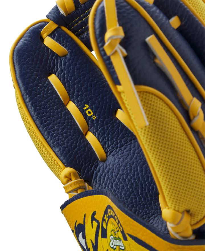 Wilson A200 EZ Catch Savannah Bananas 10" Youth Baseball Glove: WBW10135910