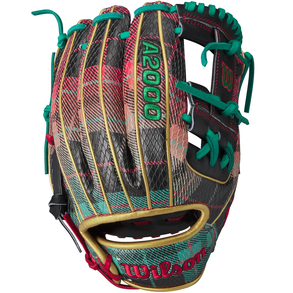 Wilson A2000 1786 11.5" Christmas Plaid Baseball Glove: WBW101692115