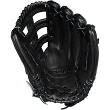 The Wilson A2000 1810 12.75" Baseball Glove (WBW1020831275) is a black leather outfield glove made from Pro Stock leather, featuring visible stitching and the Wilson brand embossed on the palm.