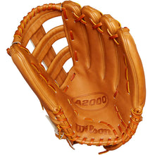A Wilson A2000 1810 12.75" Baseball Glove (WBW1020901275) by Wilson, crafted with durable Pro Stock leather, is shown on a white background.