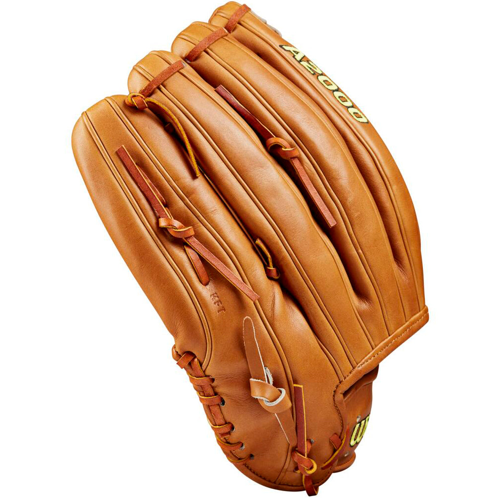 The Wilson A2000 1810 12.75" Baseball Glove (WBW1020901275) features tan Pro Stock leather, visible stitching, and "A2000" in gold on top. The closed outfield glove is displayed against a white background.