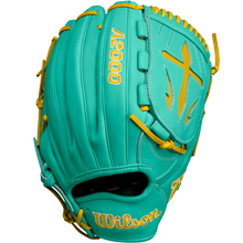 A close-up of the Wilson A2000 B23 12" Baseball Glove, crafted from premium Pro Stock leather.