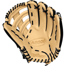 The Wilson A2000 1810 12.75" Baseball Glove (WBW1025271275) features tan Pro Stock leather with black lacing, a webbed pocket, visible stitching, and embossed Wilson and A2000 logos on the palm. Winter 2024 edition.