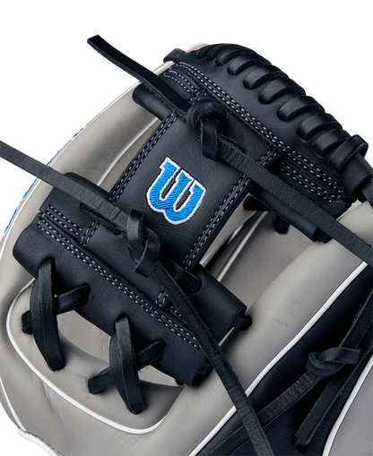 The Wilson A900 PF1125 11.25" Baseball Glove (WBW1025691125) features the Pedroia Fit, offering young players comfort and control on the infield.