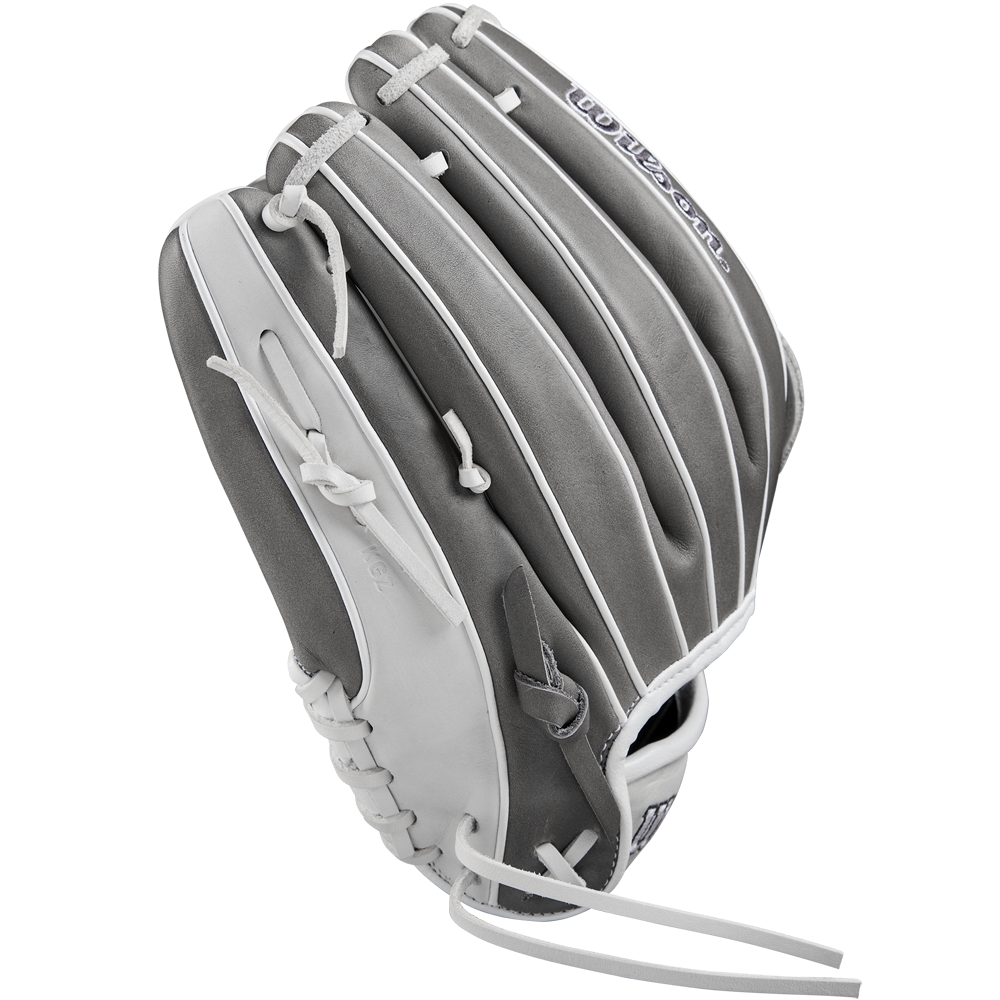 The Wilson A1000 IF12 12" Fastpitch Glove: WBW10259112, a full grain leather infield glove from Wilson, is shown on a white background.