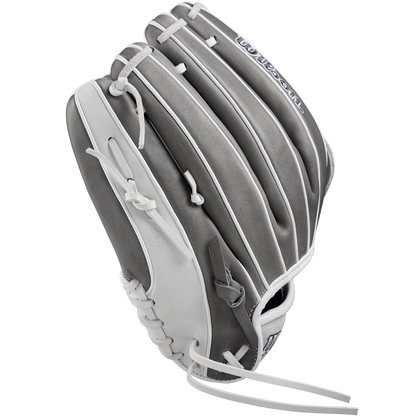 The Wilson A1000 IF12 12" Fastpitch Glove: WBW10259112, a full grain leather infield glove from Wilson, is shown on a white background.