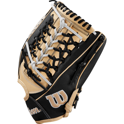 The Wilson A2000 T125SS 12.5" Fastpitch Glove (WBW102679125) features a Pro Laced T-Web and sturdy laces for reliable outfield performance.