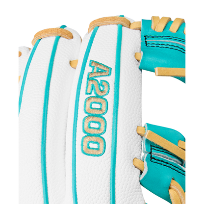 A close-up of a Wilson A2000 H12SS 12" Fastpitch Glove (Summer 2025: WBW10329812).