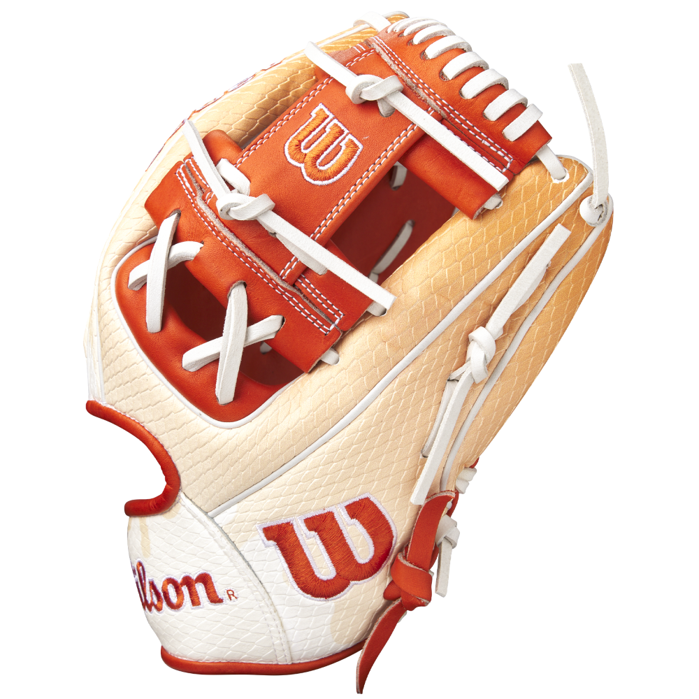 A close-up of the Wilson A2000 1975SS 11.75" Baseball Glove - GOTM June 2025, crafted with Pro Stock leather.