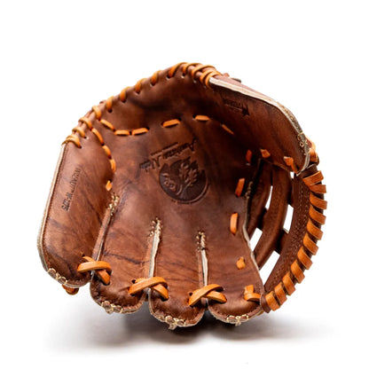 Handcrafted Nokona Walnut EP 12.75″ Baseball Glove: W-EP1275 in Walnut Crunch leather with tan lacing.
