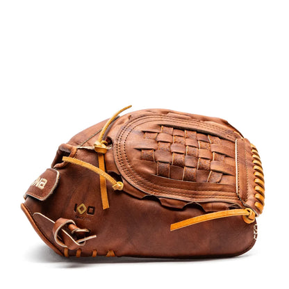 Nokona Walnut EP 13″ Fastpitch Glove: W-EP-V1300 with a 13″ basket-weave web and tan lacing.