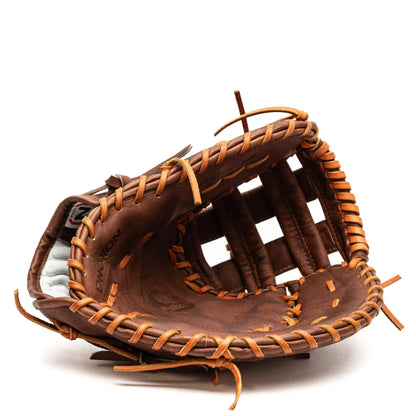 Nokona Walnut EP 13″ First Base Mitt: W-EPN70 in Walnut Crunch leather, brown with light tan lacing.