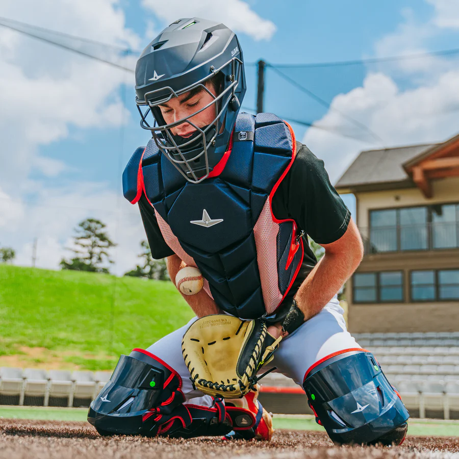 baseball catchers gear All-Star Adult MVP Pro Series Catcher's Set, Black/Graphite