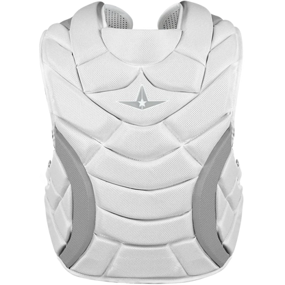 The All Star Heiress Fastpitch Catcher's Kit: CKW-H by All Star features a stylish white vest with a star—ideal for any travel ball catcher or as part of your fastpitch catching gear.