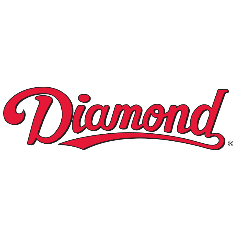 The word Diamond is written in bold, red script with a sweeping underline, set against a plain white background.