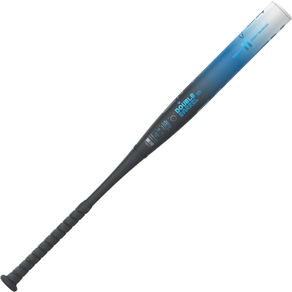A blue and black 2025 Easton Ghost OG (-11) Fastpitch Softball Bat (EFP5GHOG11) with a grip handle, Double Barrel construction, and “Ghost Unlimited” by the barrel is shown on a plain white background.