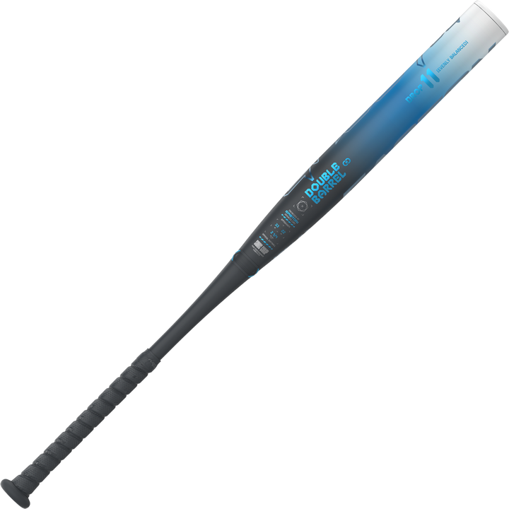 2025 Easton Ghost OG Fastpitch Softball Bat with blue and grey colorway and branding details on a white background