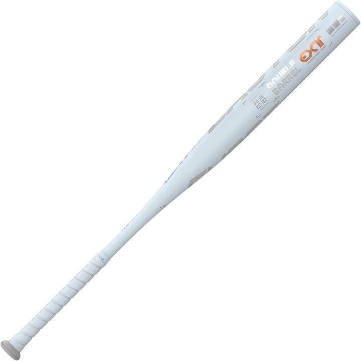 A 2025 Easton Ghost Unlimited fastpitch softball bat with Double Barrel EXT design and Flow-Tack grip.
