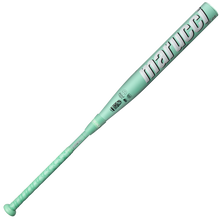 A mint green 2025 Marucci ASURA (-9) Fastpitch Softball Bat: MFPAS9 (DEMO), featuring black Marucci branding and Gap Sync barrel technology, is displayed on a white background.