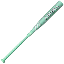 The 2025 Marucci ASURA (-11) Fastpitch Softball Bat (MFPAS11) features a mint green finish, white and silver ASTRA branding, EVolve composite construction, textured grip, and a sleek modern design.